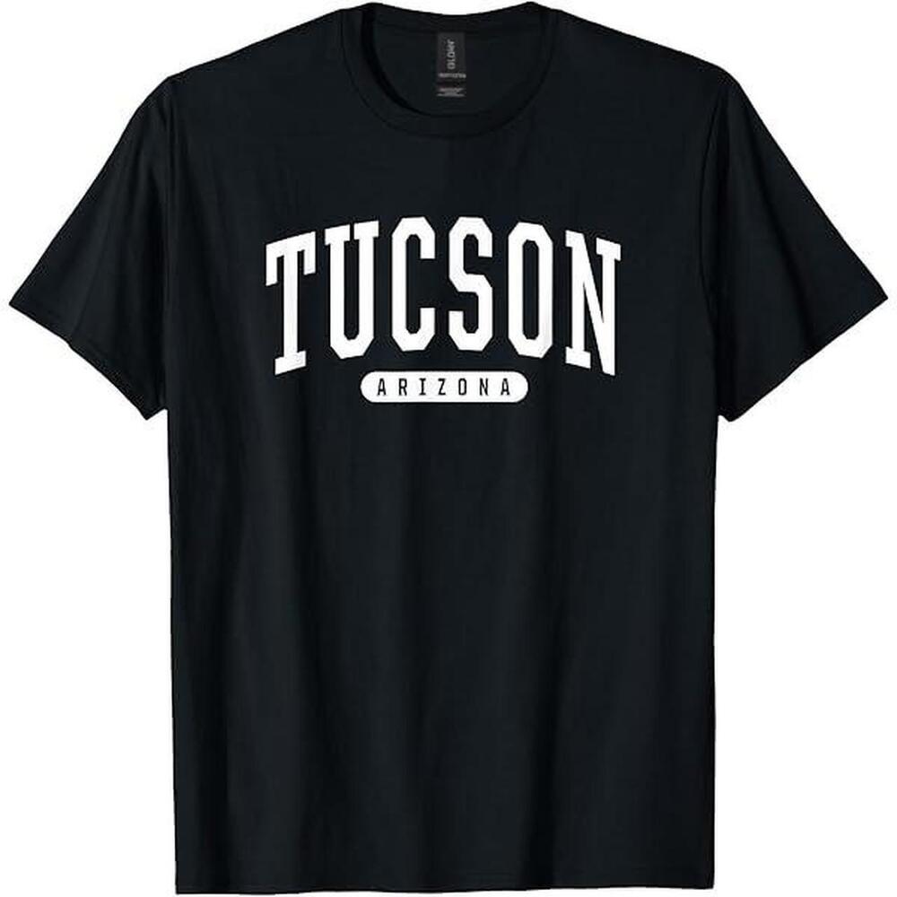 Black Short Sleeve T Shirt With White Tucson Arizona Graphic